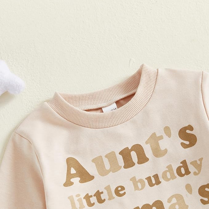 Infant Baby Boy Fall Clothes Set Funny Letter Sweatshirt Pant Outfit Toddler Winter Clothes 6 12 18 Months 2T 3T