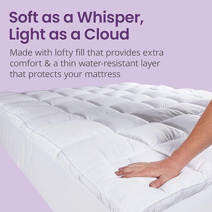 SafeRest CloudGuard - Twin XL Size Hybrid Mattress Protector & Pad (Extra Padded) - Waterproof Quilted Pillow Top Mattress Cover - Thick, Plush & Fitted Mattress Topper for Bed