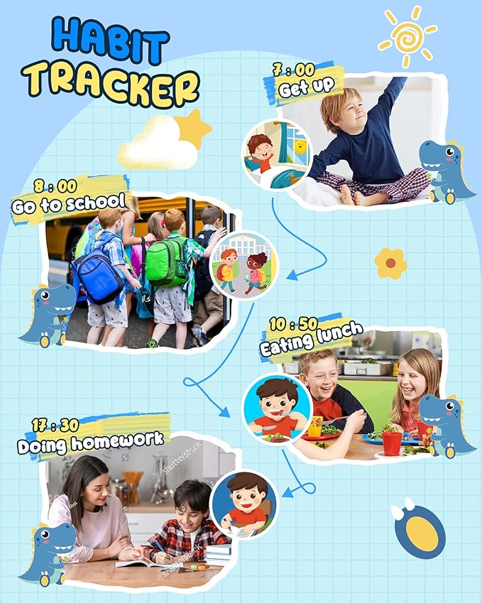 UCIDCI Dinosaur Kids Smart Phone Toys for Boy Dual Camera & Music Player Toddler Selfie Phone Toys Road Trip Toys with Learning Games, Christmas, Birthday Gifts for 3 4 5 6 7 Year Old Blue