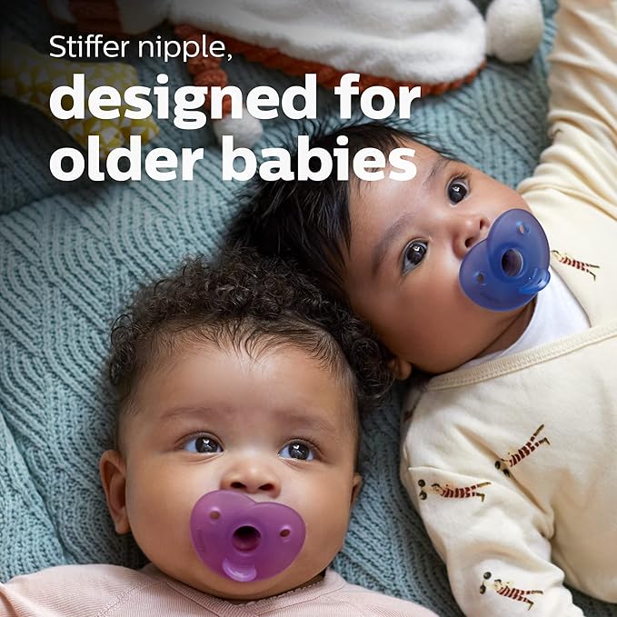 Philips Avent Soothie Heart Pacifier, 3-18 Months, Pink/Light Pink, 2 Pack, SCF099/12