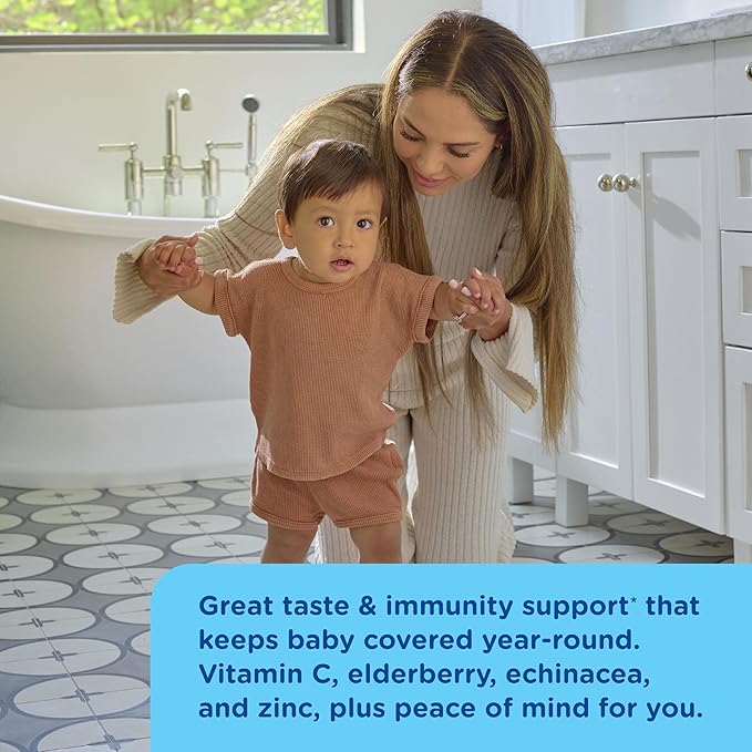 Mommy's Bliss Organic Baby Elderberry Drops, Immune Support with Vitamins, Prebiotics, Zinc & Organic Echinacea, Age 4 Months +, 3 Fl Oz (36 Servings)