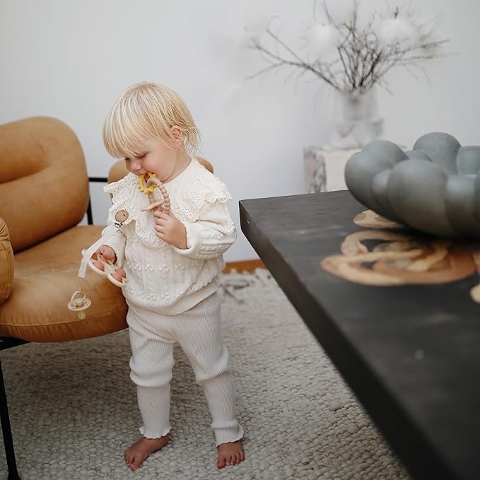mushie Silicone Nature Teething Ring Toy
