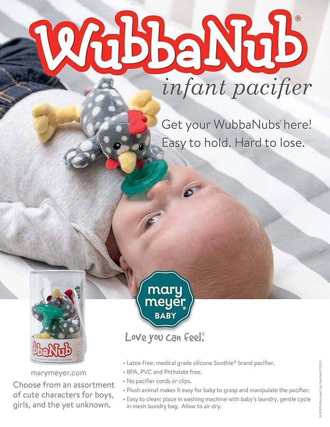 Mary Meyer WubbaNub Infant Pacifier, 6-Inches, Cosmo Bear