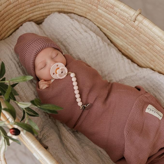 Baby Gift Set - Organic Cotton Newborn Blanket Essentials, Thoughtful Baby Shower & New Baby Gift for Boys & Girls (Luxe - Sugar Plum)