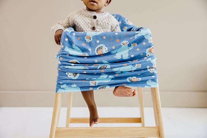 Copper Pearl Multi-Use Cover: Car Seat Covers, Nursing Cover, and Stroller Cover - Stretchy Fabric, All-Season Use, Stylish Designs, Easy Access for Moms - Cookie Monster