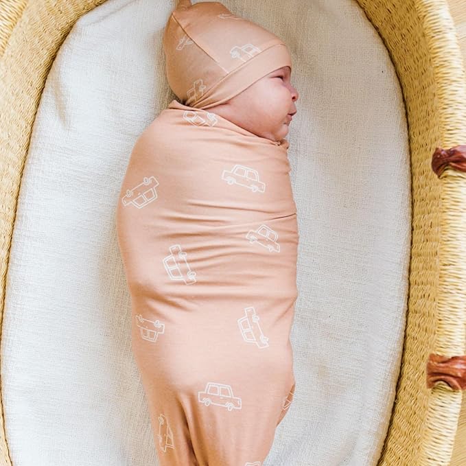 Copper Pearl Large Premium Knit Baby Swaddle Receiving Blanket Cooper