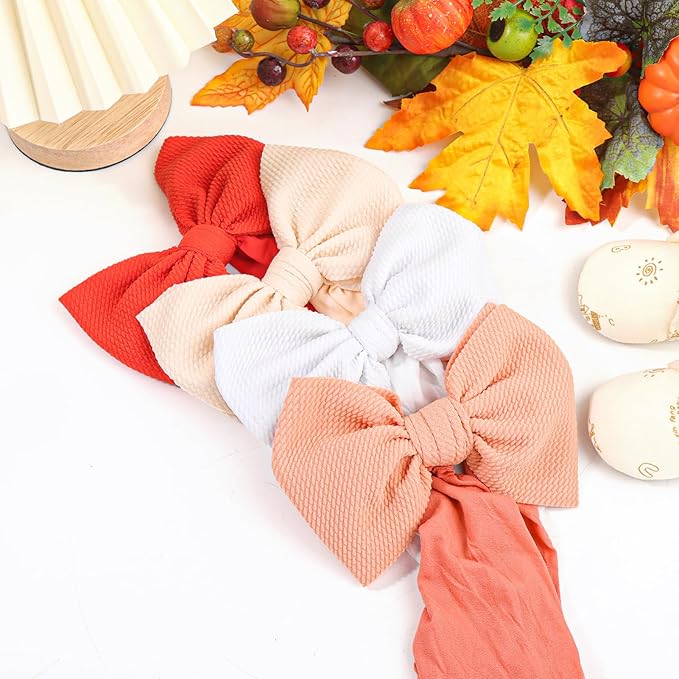 YanJie Infant, Newborn & Toddler Hair Accessories - Pretty Bow Headbands in Pink, Red & Blue