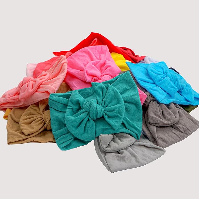 kangaroo 25 Colors Baby Bows Headbands For Baby Girls,Newborn Infant Toddler Hairbands and Child Hair Accessories