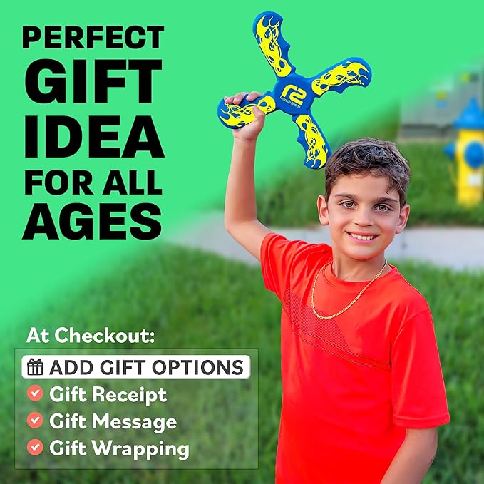 Fun Boomerang for Kids - Easter Basket Stuffers - Soft & Easy to Use - Best Gifts for 6 7 8 9 10 Year Old Boys & Girls + 2026 Top Toys for Boys Age 8-12 - Fun Outdoor Toy for Boys Girls Gift Ideas