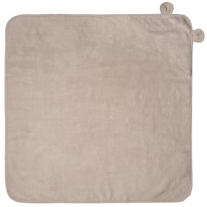 Natemia Hooded Baby Bath Towel - 100% Organic Cotton Baby Towels for Newborns, Toddlers, Boys, Girls - Soft Absorbent 450 GSM - Gentle on Sensitive Skin - Baby Shower Registry Gift (35" x 35")