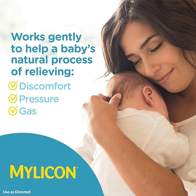 MYLICON Gas Relief Drops for Infants and Babies, Dye Free Formula, 1 Fluid Ounce (Updated Syringe)