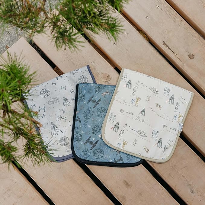 Copper Pearl Baby Burp Cloth Large 21''x10'' Size Premium Absorbent Triple Layer 3-Pack Gift Set Tatooine