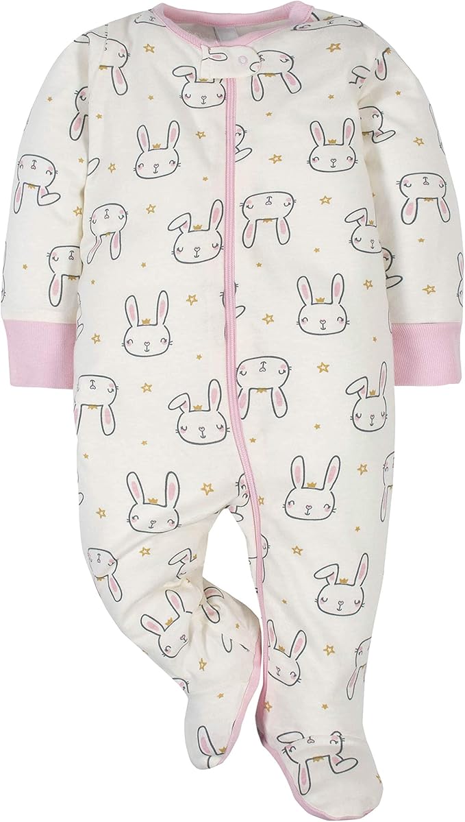 Gerber baby-girls 4 Pack Sleep 'N Play Footie