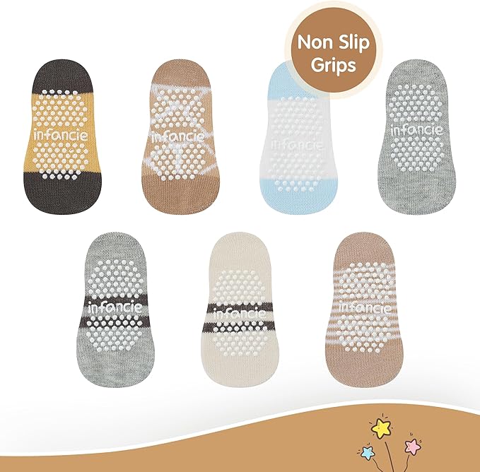 Organic Cotton Baby Socks 0-6 Months Soft for Infants Breathable, Newborn Socks Girls boys Animal Design