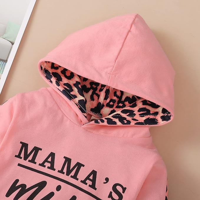 Yvowming Newborn Baby Girl Clothes Outfits Infant Hoodie Sweatshirt Pants Headband Toddler Girl Clothing Set