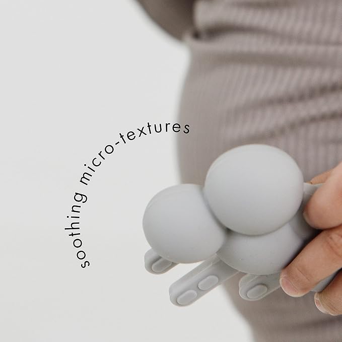 Doddle & Co. The Chew Teether with Poppable Bubbles | Toddler Teething Fidget Toy for Baby | Enhaces Oral Fit & Easy to Hold & Grab | Helps in Development for New Born Babies | Pack of 1 | Rain