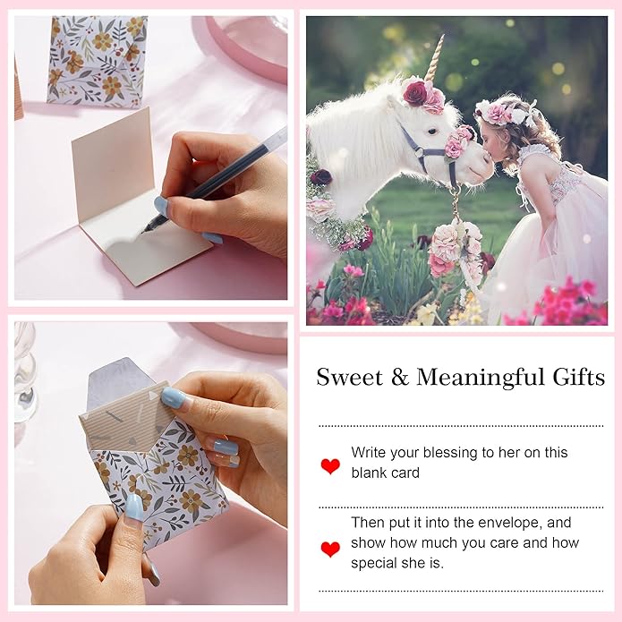 Hidepoo Valentines Gifts for Kids Girls - Unicorn Necklace Gifts for Teen Girls Kid, Colorful CZ Heart Pendant Initial Unicorn Necklaces for Girl Jewelry Birthday Gift for Girl Kid
