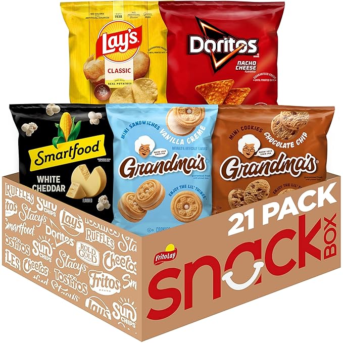 Frito-Lay Chips & Cookies, Smartfood, and Grandma's Variety Pack (Pack of 21)