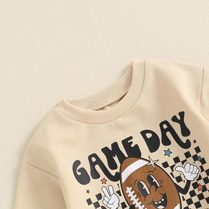 Baby Boy Fall Clothes Set Long Sleeve Letter Print Sweatshirt Pants Toddler Infant Outfits 6 12 18 24 Months 2T