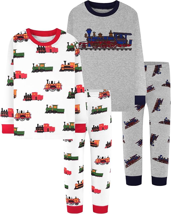 DAUGHTER QUEEN Boys 100% Cotton Long Sleeve Pajamas Size 18Months-12Years