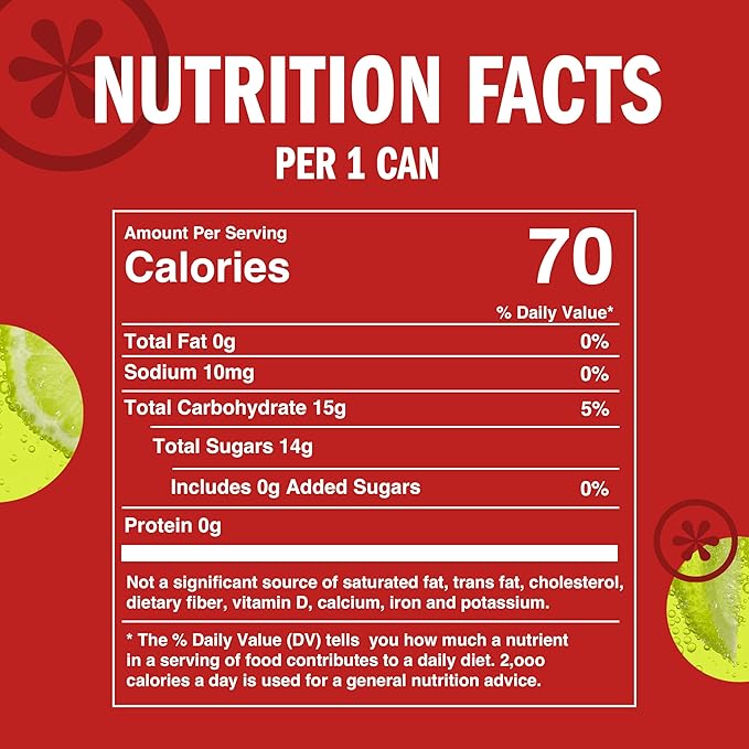 Izze Cherry Lime Straight Beverages, 8.4 FL Oz, (Pack of 48)