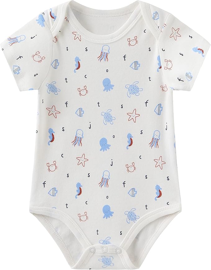 Kiddiezoom Baby Layette Set Baby Boys' 9-Piece Bodysuits Pants Set Toddler Girl Boy Unisex Baby Gift Sets
