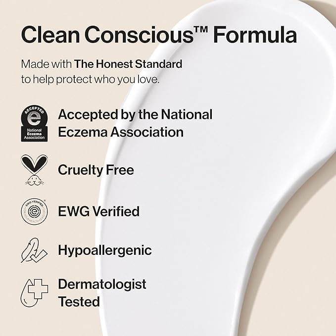 The Honest Company Sensitive Skin Rich Cream, Shea Butter, Blend of Bisabolol + Ginger Root Extract, Safe for Baby's Sensitive Skin, Dermatologist Tested, Hypoallergenic, Fragrance Free, EWG Verified