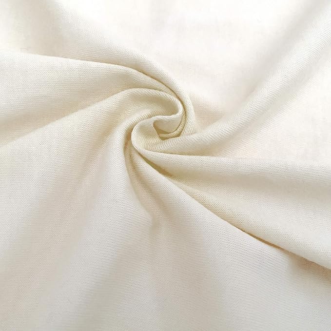 TL Care 100% Natural Cotton Jersey Knit 18" x 36" Cradle/Bassinet Sheet - Fitted, Ecru, Soft Breathable, for Boys and Girls