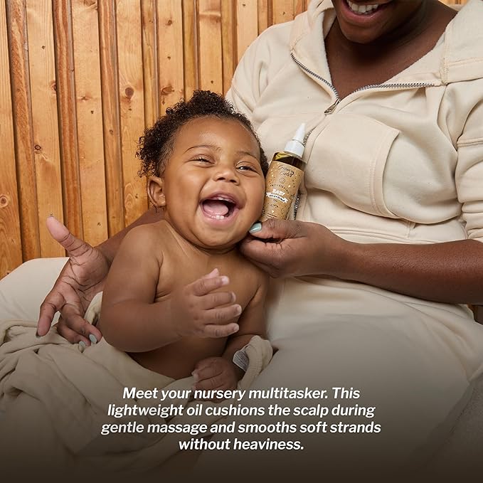 Cristina's Curls Nourishing Baby Hair & Scalp Oil – Lightweight Massage Oil To Loosen Dry Flakes And Seal Softness