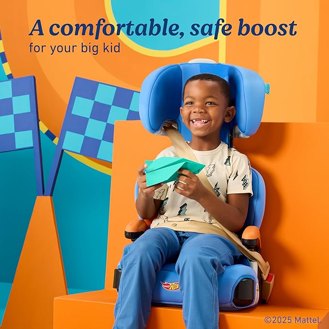 Hot Wheels x Graco Turbobooster 2.0 High Back Booster Seat, Belt Positioning Booster Car Seat for Big Kids