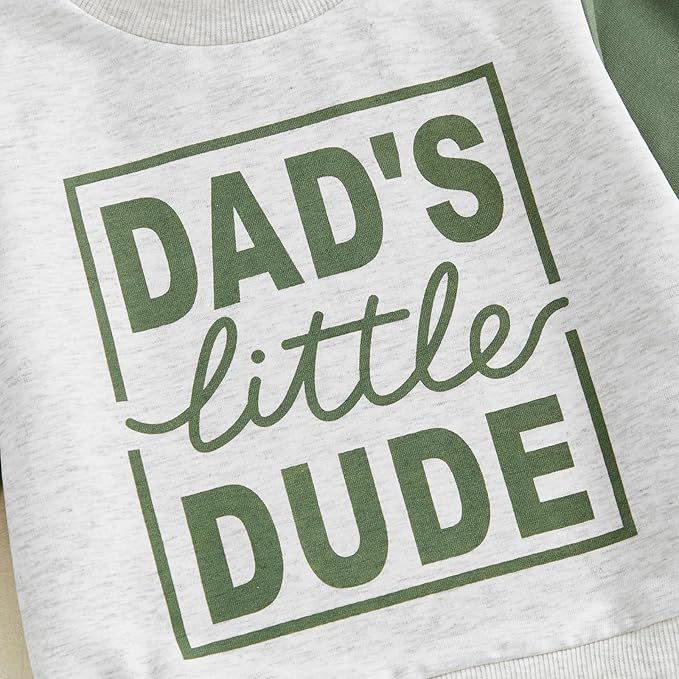 MoZiKQin Baby Boy Fall Clothes Letter Print Crewneck Sweatshirt Top Elastic Pants Set Infant Toddler Winter Outfits