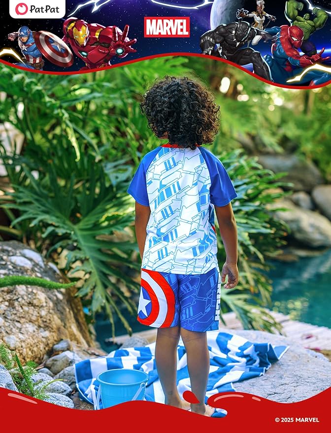 Disney Marvel Spiderman Cars Boy Swimsuit Rash Guard Shirts & Swim Trunk Boys Swim Set Mickey Summer Bathing Suit 2-13 Years