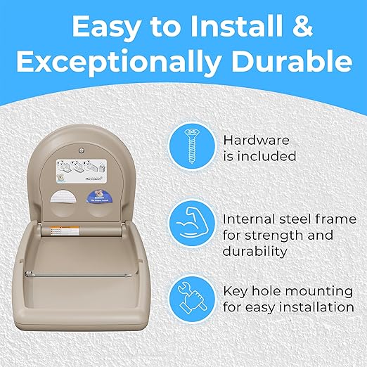 Koala Kare Surface-Mounted Vertical Baby Changing Station, Model KB301-00 (Beige)