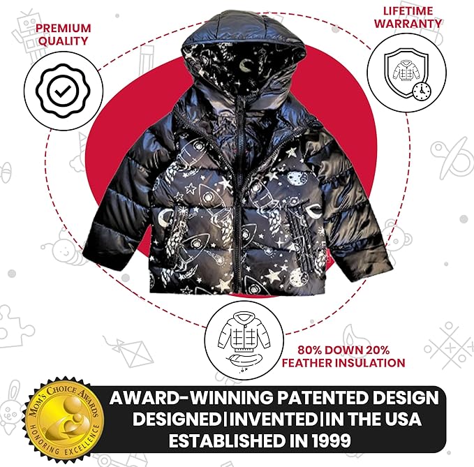 ONE KID The Road Coat Down | Car Seat Safe Winter Jacket | Crash Tested | Unisex | 12 Months-8 Years