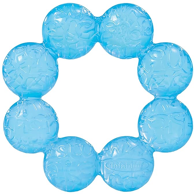 Infantino Water Teethers – Sensory Exploration, Teething, Cooling & Massaging Relief for Sore Gums, Lime & Blue, 3-Pack