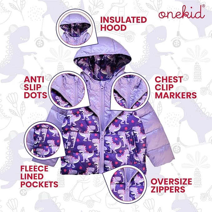 ONE KID The Road Coat Down | Car Seat Safe Winter Jacket | Crash Tested | Unisex | 12 Months-8 Years