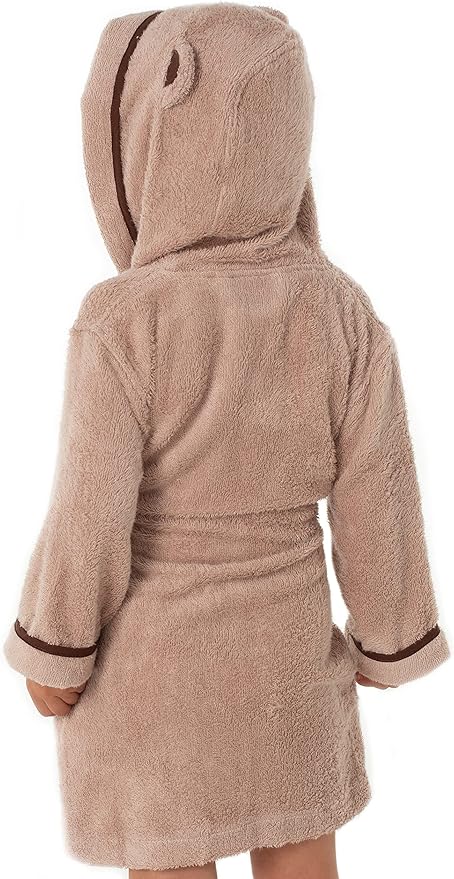 Premium Soft Toddler Bathrobe - Rayon from Bamboo Toddler Robe with Hood - Kids Boys & Girls Robe