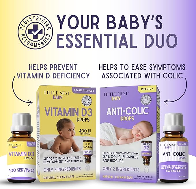 Anti-Colic Drops | 100% Natural Clean & Safe, Up to 72 doses of Infant Colic Relief for Newborns and Babies
