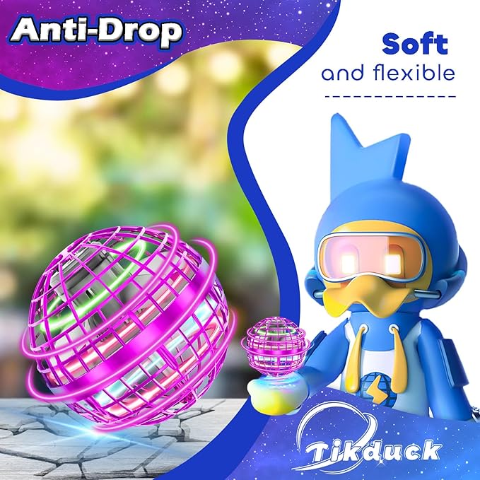 Tikduck Flying Orb Ball 2026 Toys Soaring Hover Boomerang Spinner Hand Controlled Mini Drone Cosmic Globe Spinning Kids Outdoor Fly Toy Birthday Gift Cool Stuff for Boys Girls 6 7 8 9 10+ Year Old