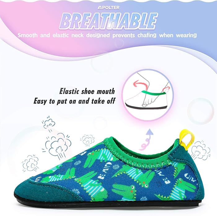 Baby Boys and Girls Swim Water Shoes Barefoot Aqua Socks Non-Slip for Beach Pool Toddler Kids