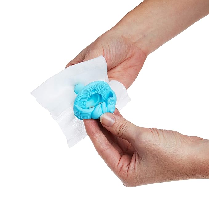 Munchkin Arm & Hammer Pacifier Wipes - Safely Cleans Breast Pump Parts and Feeding Essentials for Baby and Toddler, 2 Pack, 72 Wipes