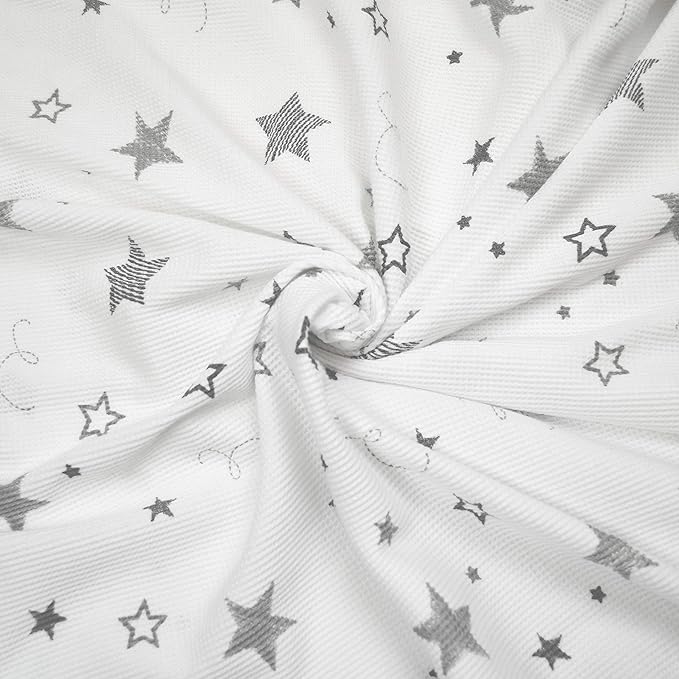 American Baby Company 100% Cotton Thermal Waffle Swaddle Blanket (30" x 40"), Soft, Breathable & Stretchy, Super Stars, for Boys and Girls, Perfect for Swaddling, Travel and Gifting