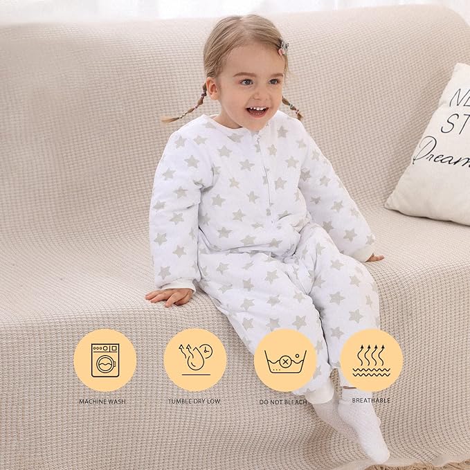 HOMEAL Toddler Sleep Sacks, Winter Sleep Sack with Legs 2.5 TOG, Soft Baby Wearable Blanket for Early Walker 12M-5T