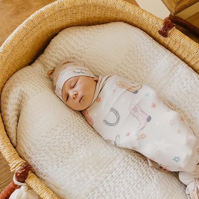 Copper Pearl Large Premium Knit Baby Swaddle Receiving Blanket Cheyenne