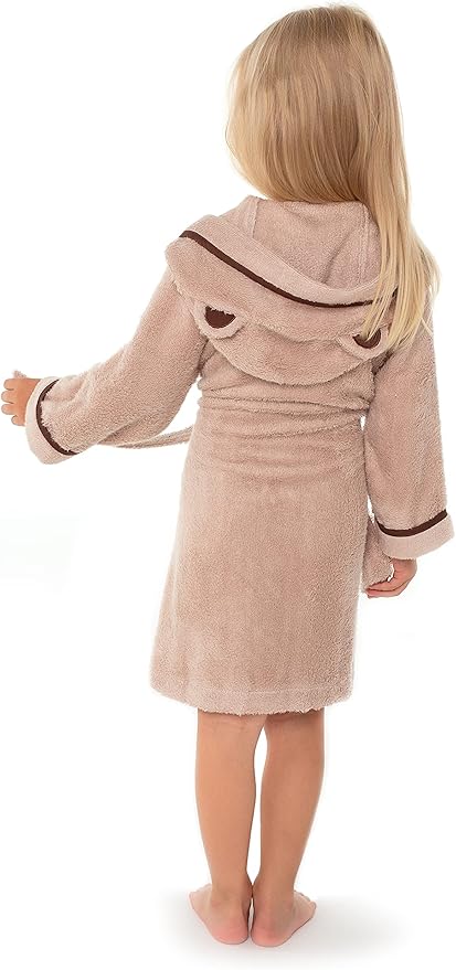 Premium Soft Toddler Bathrobe - Rayon from Bamboo Toddler Robe with Hood - Kids Boys & Girls Robe