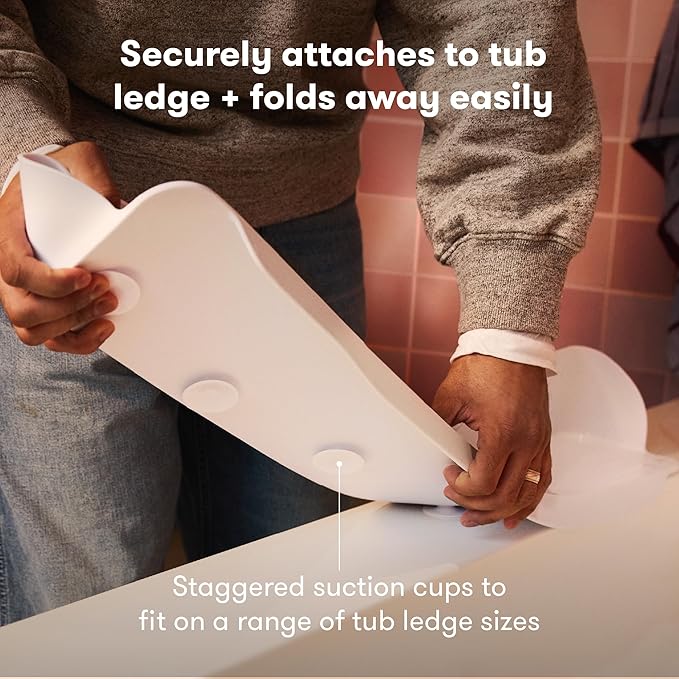Frida Baby Splash Bathtub Shelf Allows Kids to Splash with No Mess, Shelf Barrier Prevents Water from Escaping Out of The Tub, Extend & Use As Surface to Play On, Attaches to Tubs & Folds to Put Away