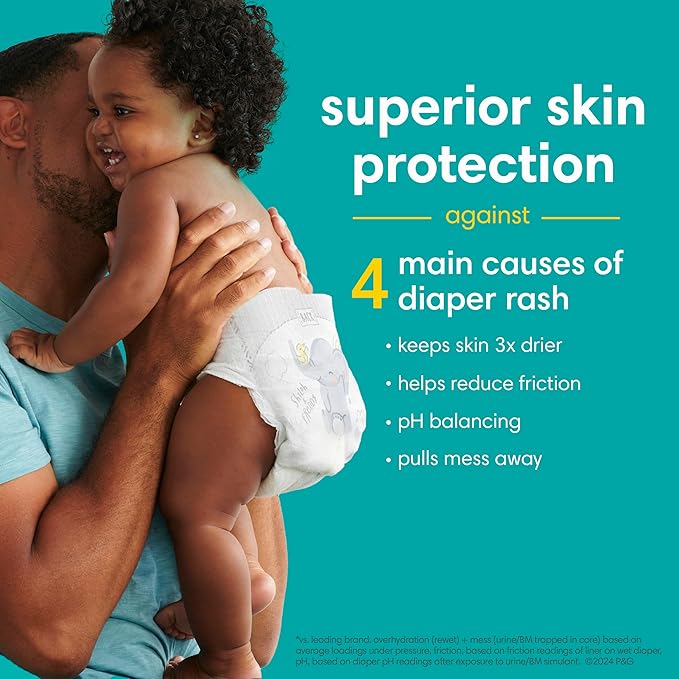 Pampers Swaddlers Diapers, Size 3 (13-26 lbs), 78 Count, Absorbent, Keeps Baby Dry and Comfortable, Skin Safe Disposable Baby Diaper