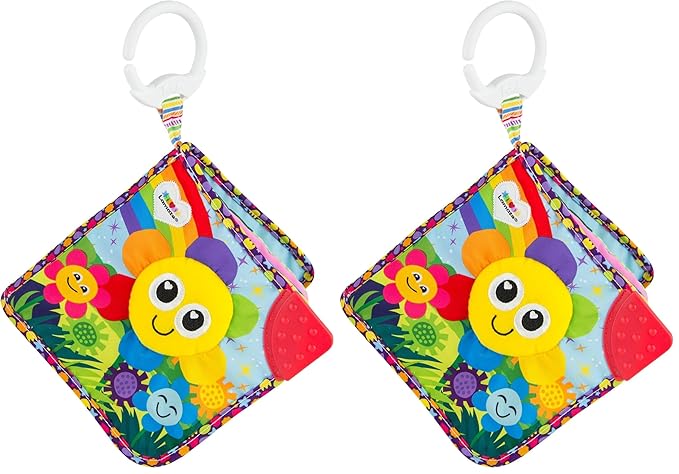 Lamaze Fun with Colors Soft Baby Book - High Contrast Baby Book with Crinkly Cloth Pages - Sensory Books for Babies Ages 6 Months and Up (Pack of 2)
