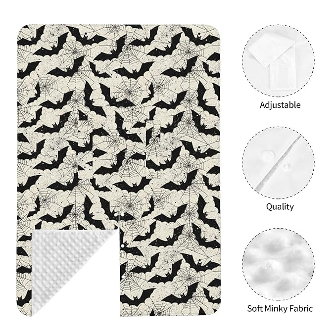 Black Bat Baby Car Seat Canopy Nursing Cover for Newborn Car Seat Breastfeeding Covers Blanket Newborn Shower Gift