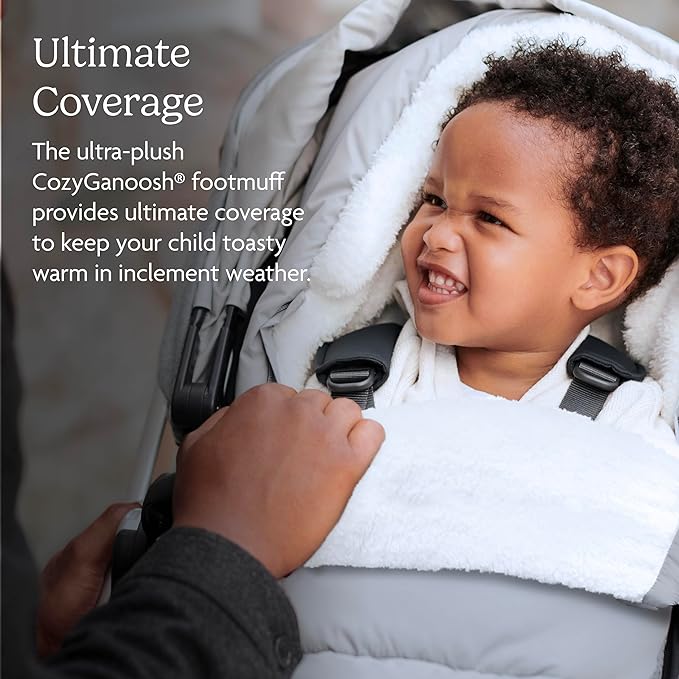 UPPAbaby CozyGanoosh Footmuff - Easily Attaches to UPPAbaby Strollers + RumbleSeat - Ultra-Plush, Weather-Proof - Winter Stroller Cover - Declan (Oat Mélange)